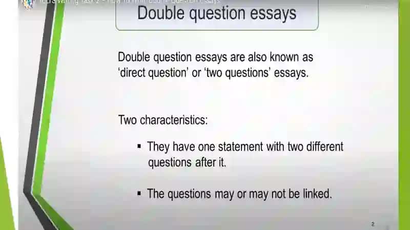 Double question essays 2