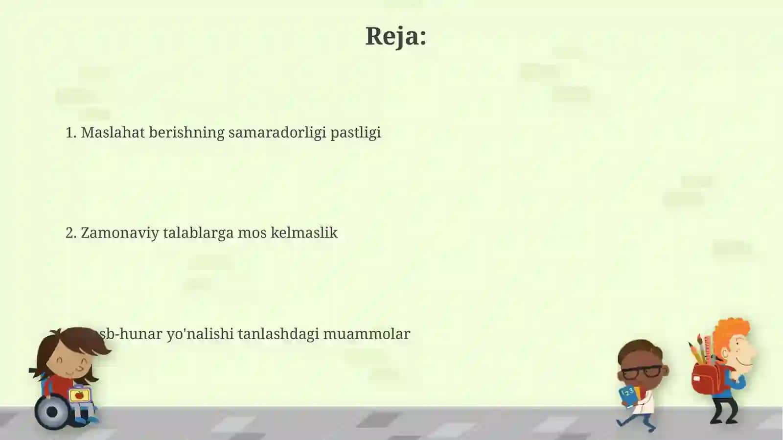 Kasbga yo'naltirishning muammolari 2