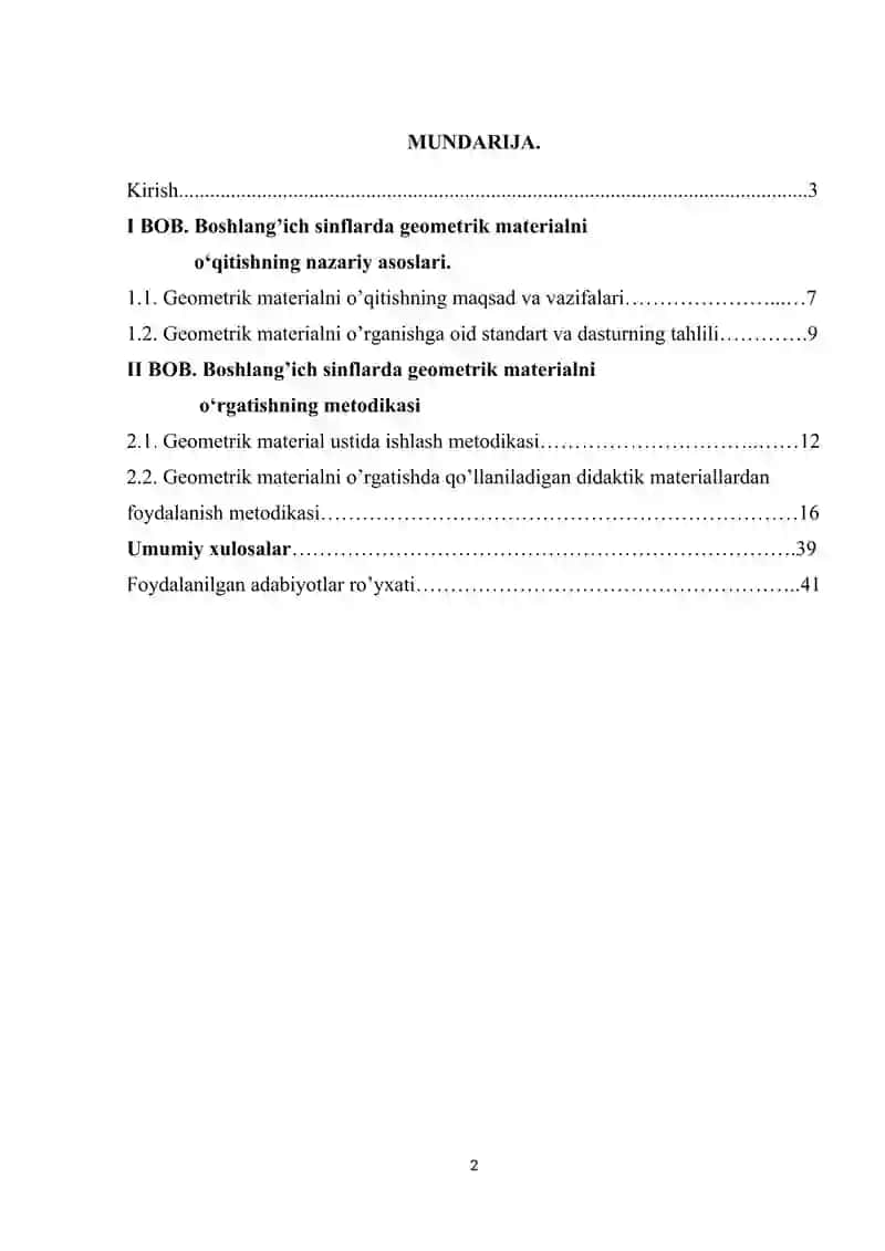 Geometrik mazmundagi masala va ularni o’gatish metodikasi 2