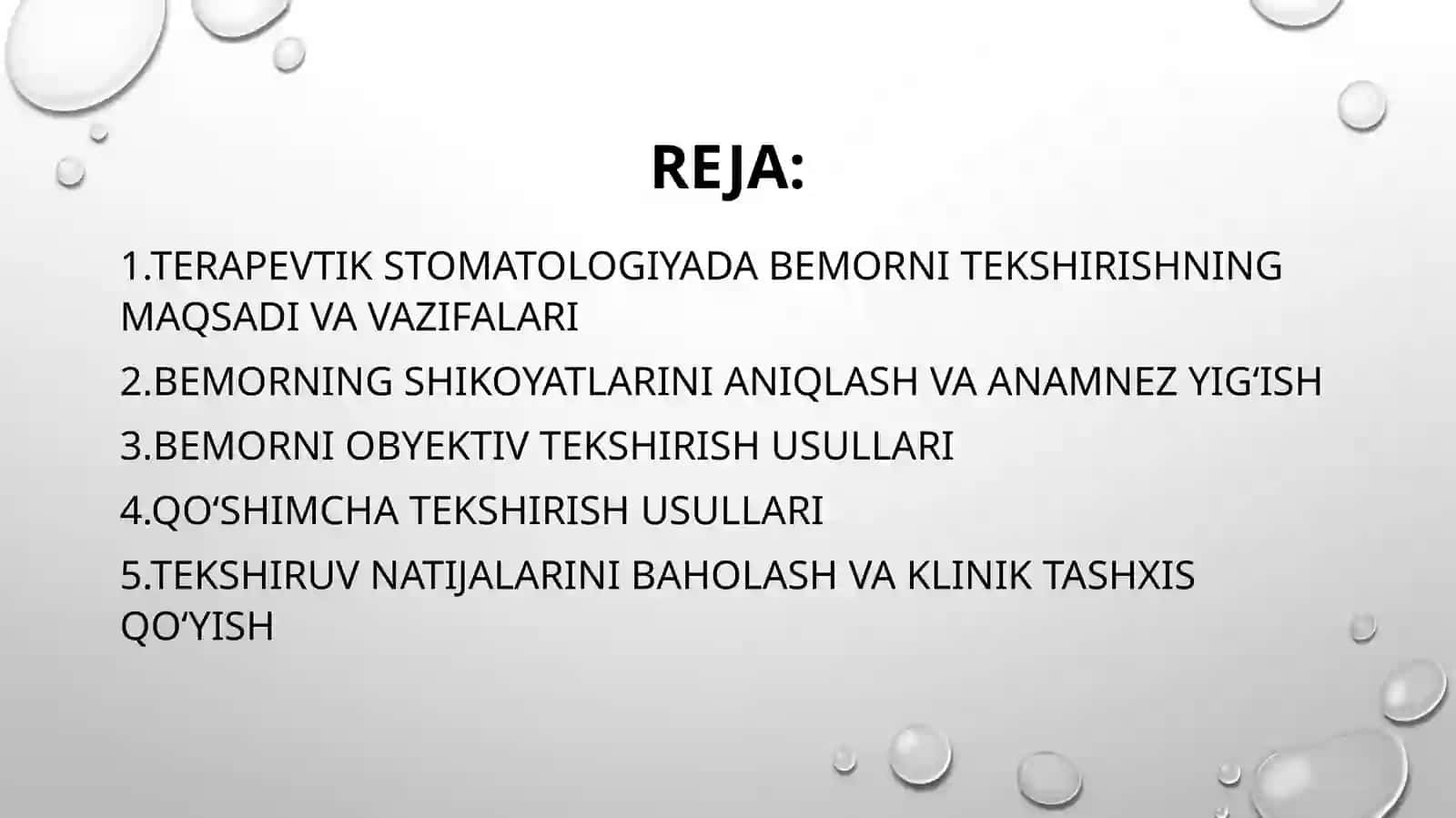 stomatologiyada bemorlarni tekshirish usullari 2