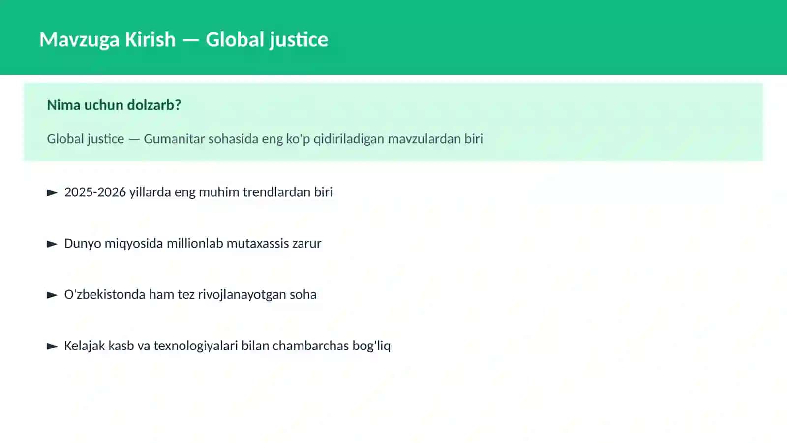 Global justice 2