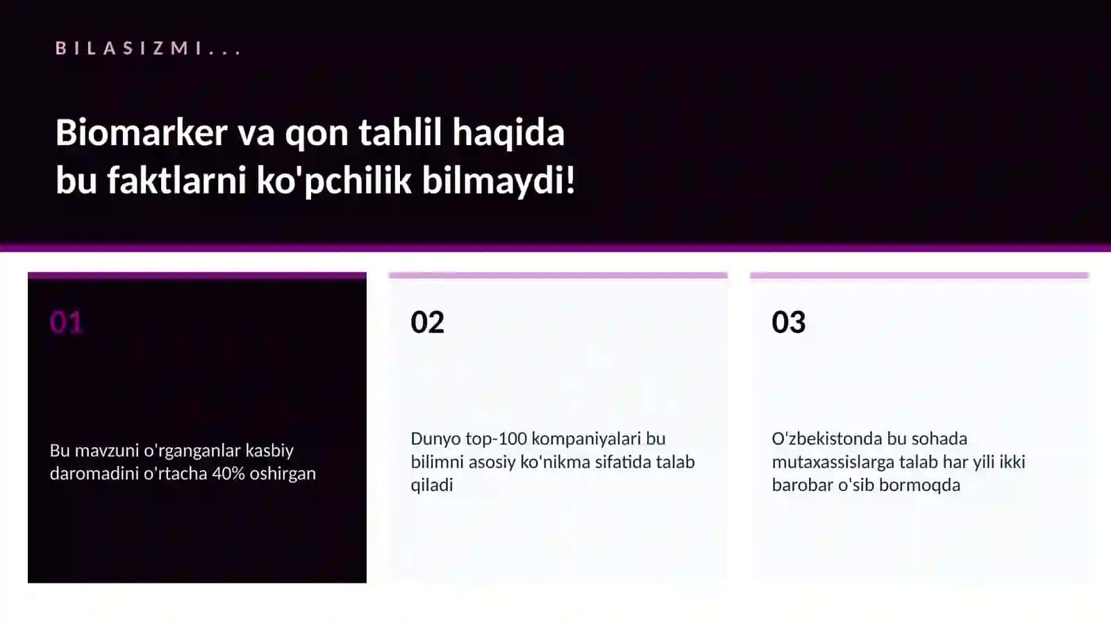 Biomarker va qon tahlil 2