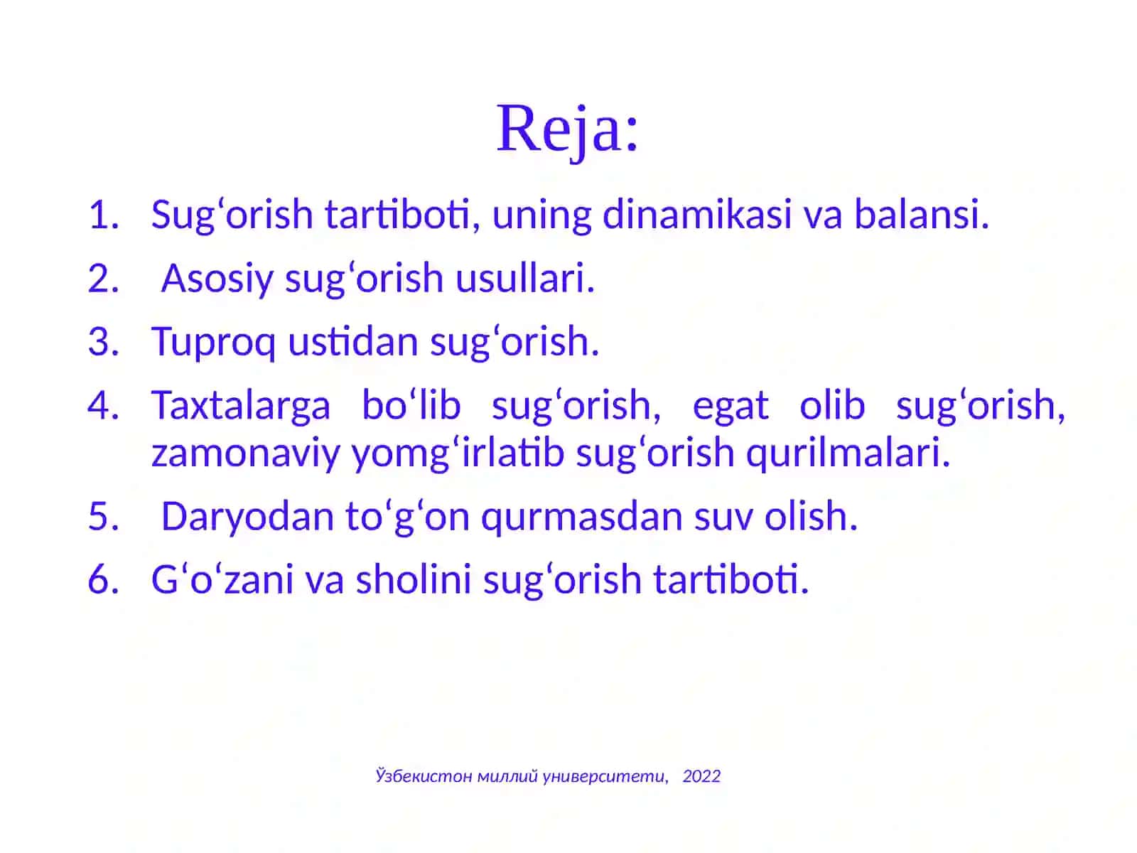 TUPROQ MELIORATSIYASI VA GIDROLOGIYASI 2