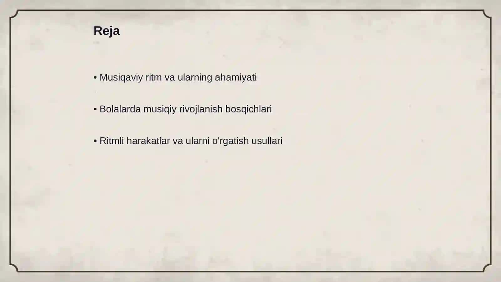 Bolalarni musiqaviy ritmik g'arakatlarga o'rgatish 2