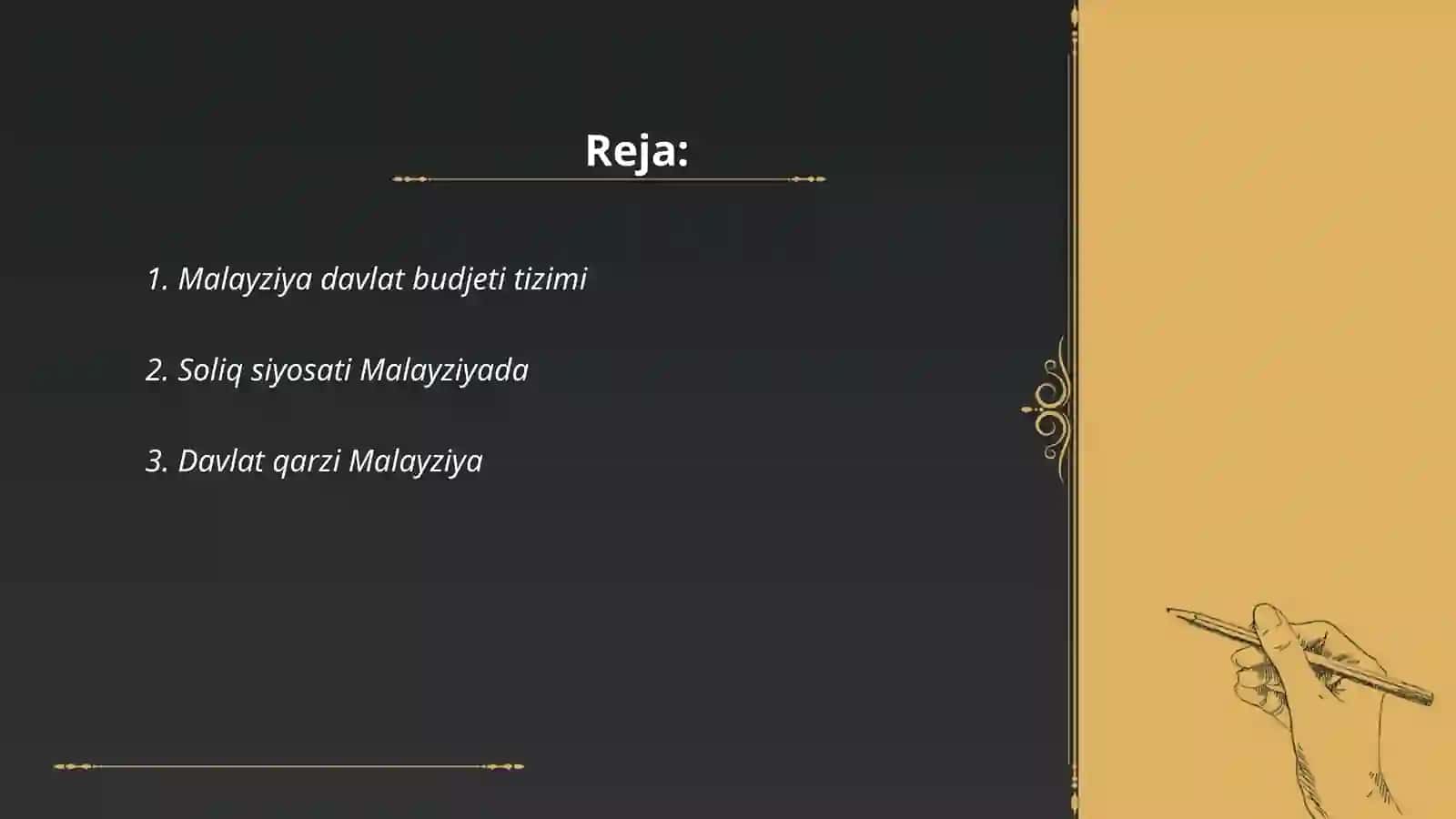 Malayziya Davlati moliya tizimi 2