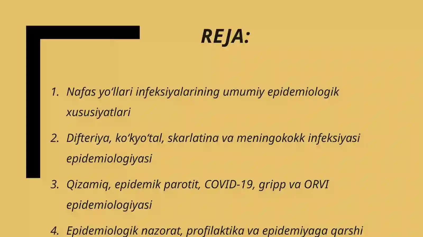 Nafas yo‘llari infeksiyalari epidemiologiyasi va profilaktikasining dolzarb muammolari 2