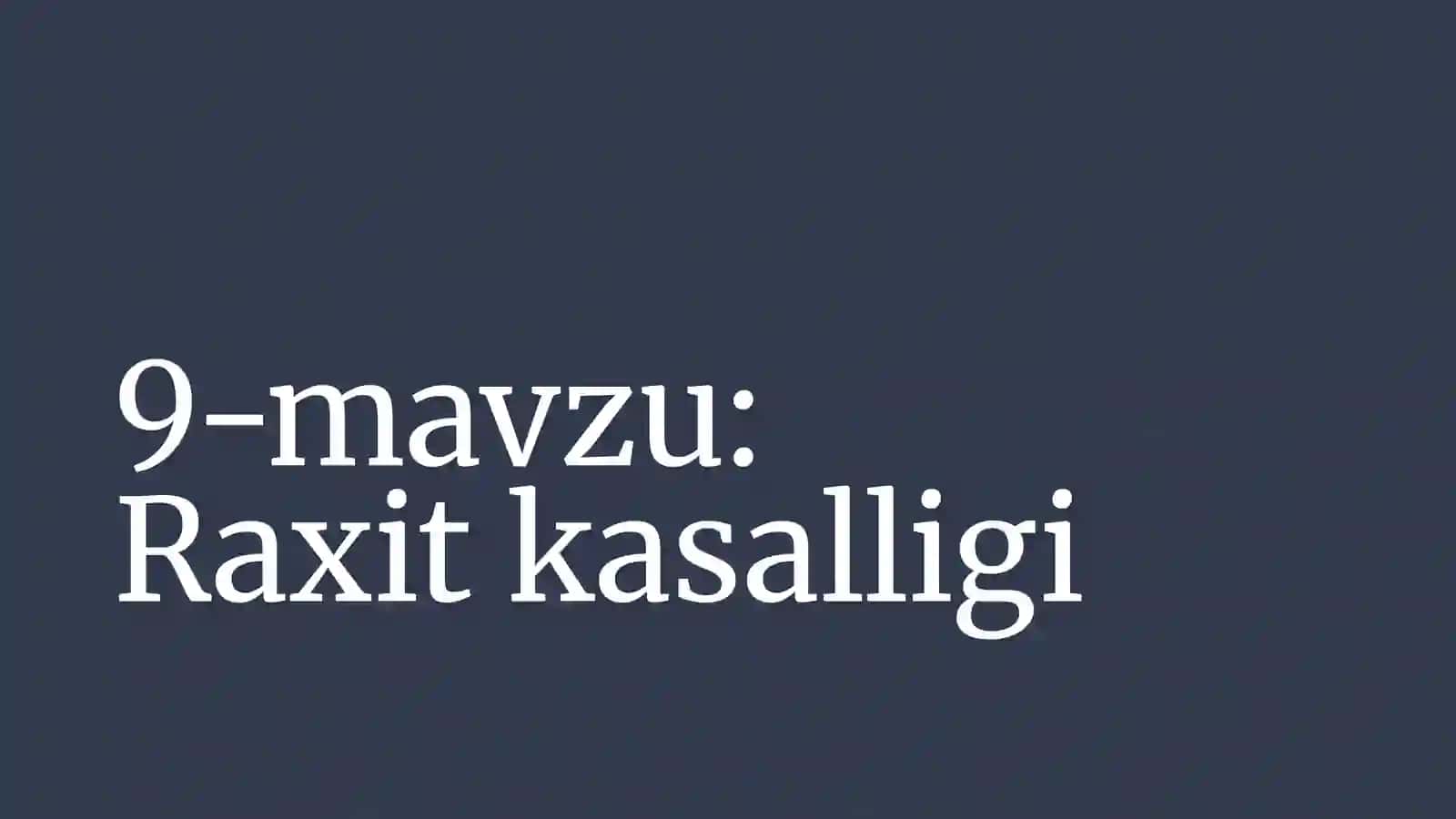 Raxit kasalligi 2