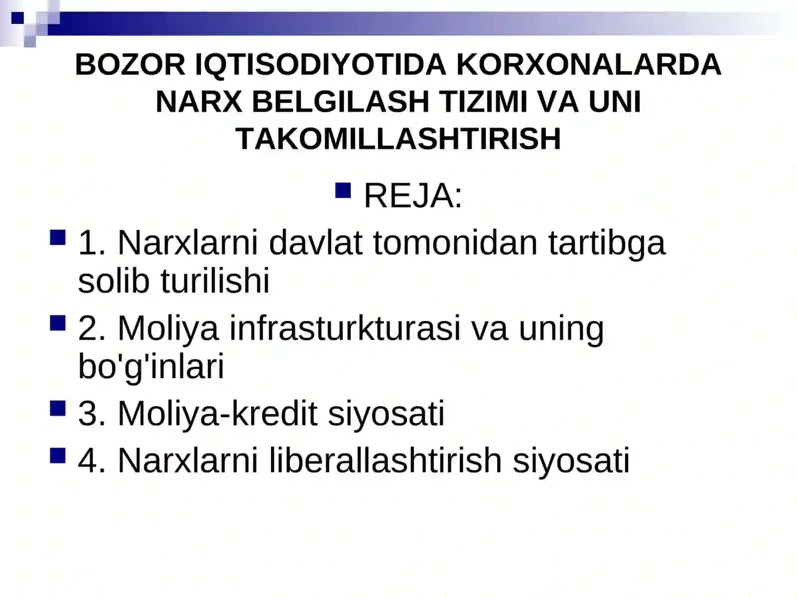 Monopol sharoitda narx belgilash 2