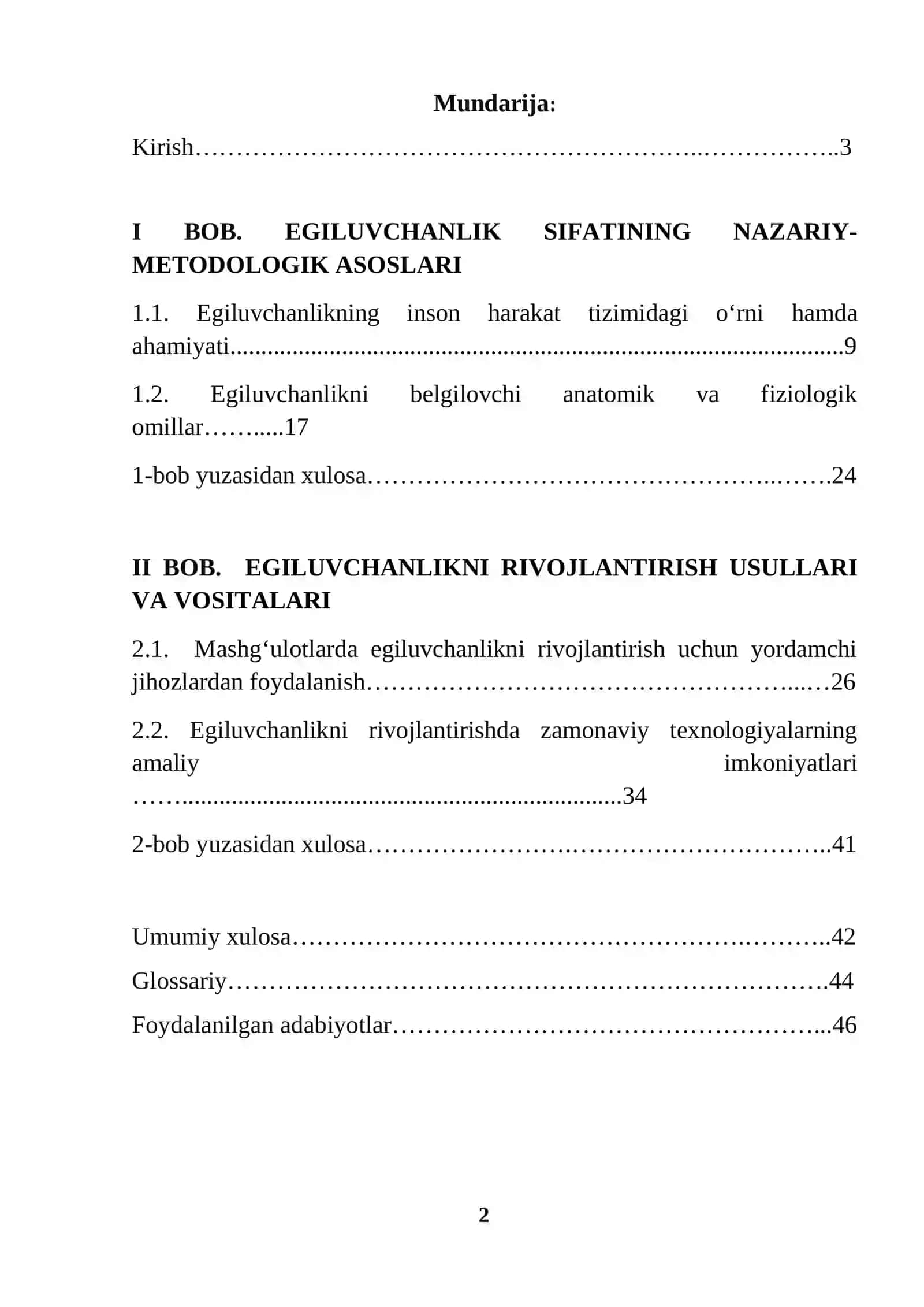 Jismoniy sifatlar. egiluvchanlik sifati va uni rivojlantirish metodikasi 2