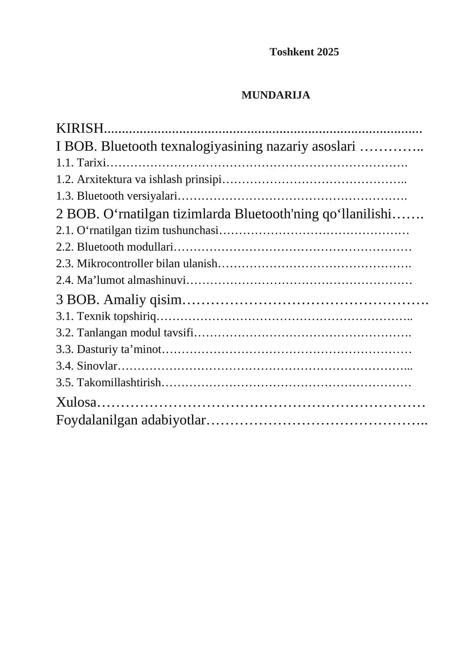 Bluetooth texnalogiyasining nazariy asoslari 2