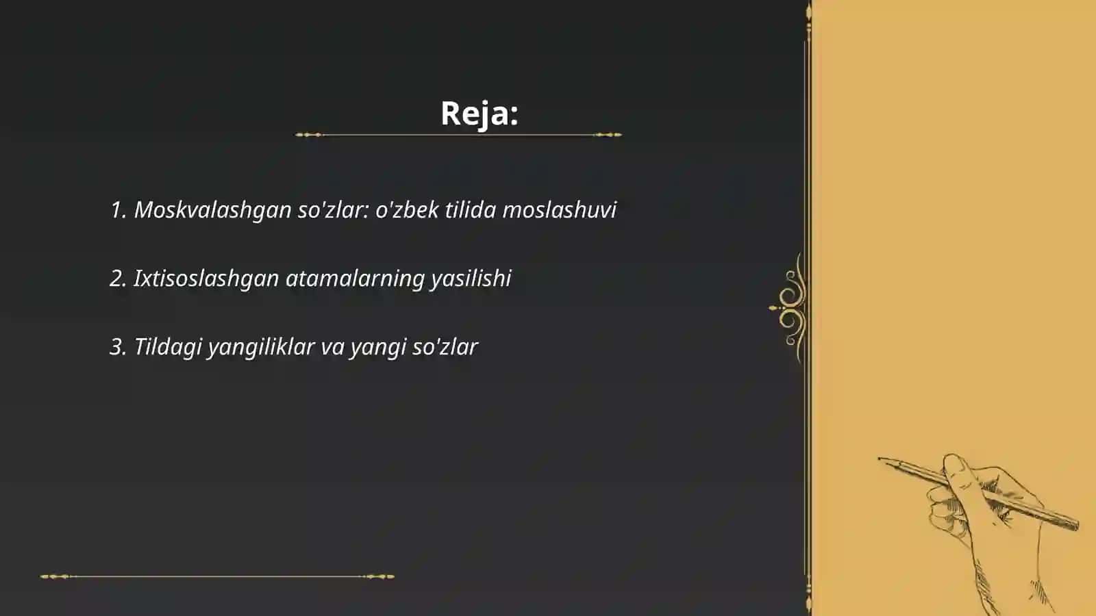 Moskvalashgan so'zlar: o'zbek tilida moslashuvi 2