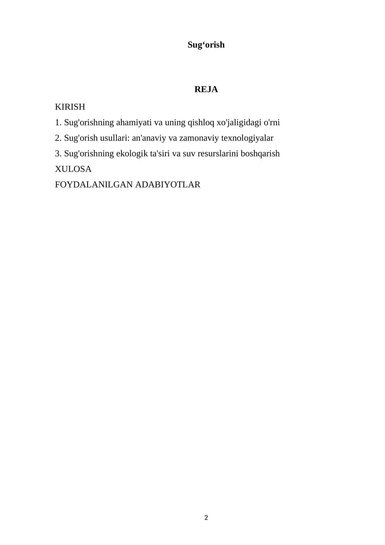 Sugʻorish 2
