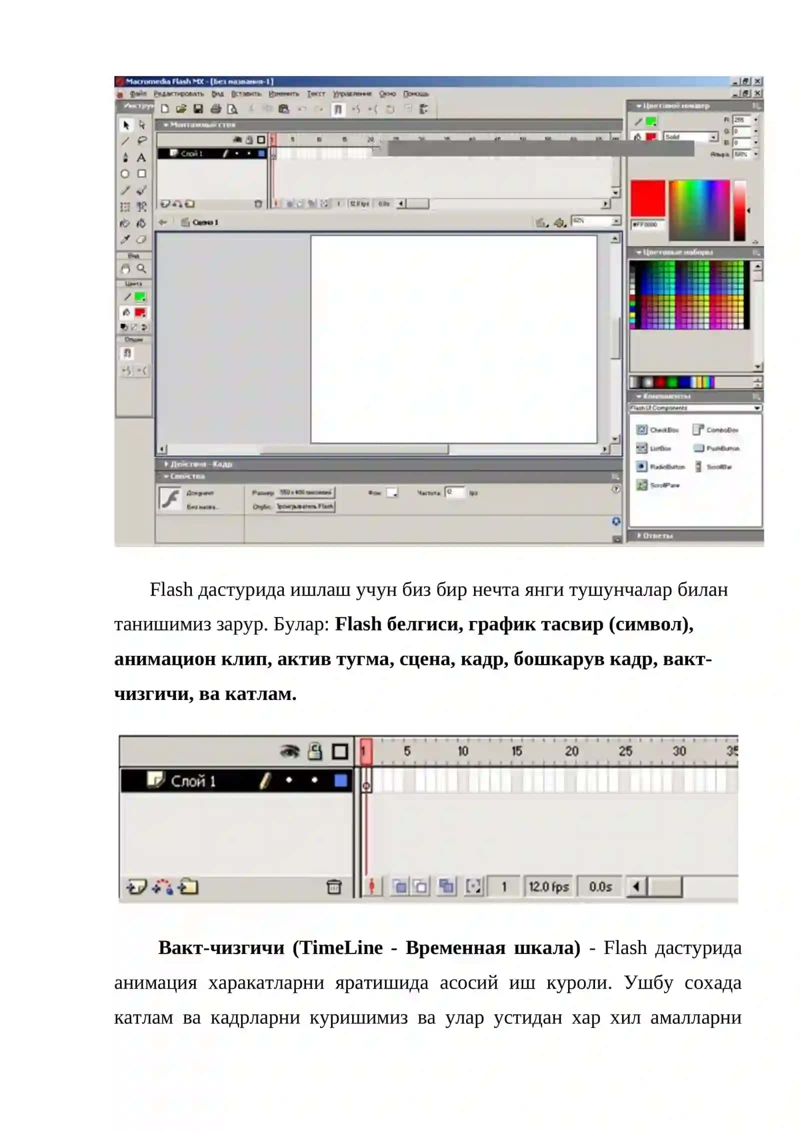 Macromedia Flash дастури 2