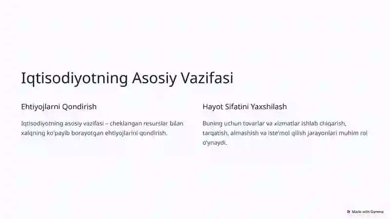 Iqtisodiyot asoslari 2