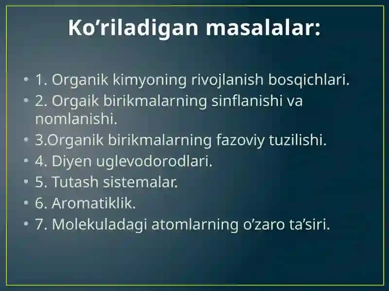 Organik kimyo 2