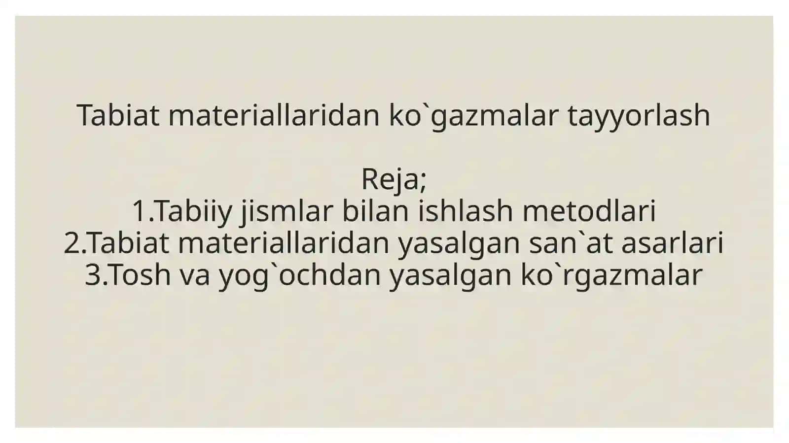 Tabiat bilantanishish metodikasi fanidan taqdimoti 2