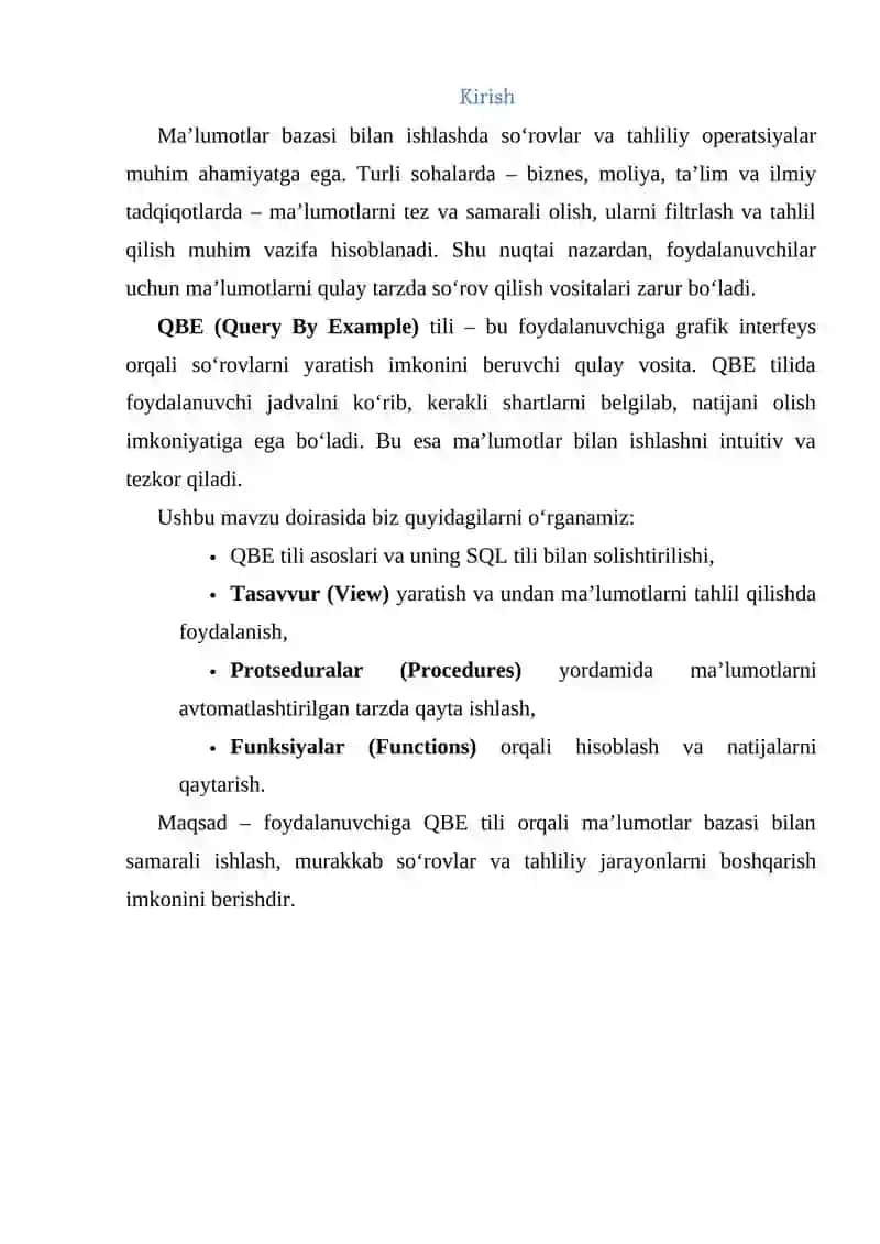 QBE tili 2