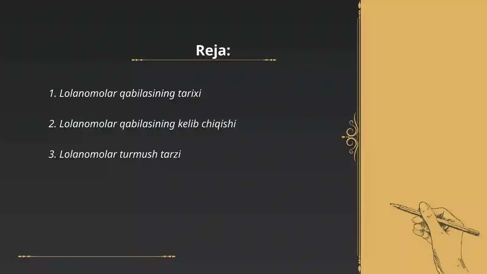 Lolanomolar qabilasi 2