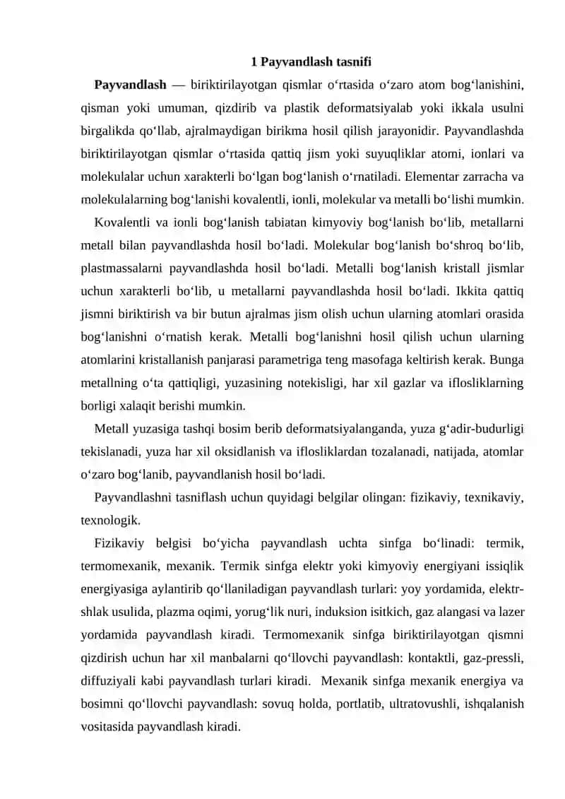 Payvandlash jarayoni 2