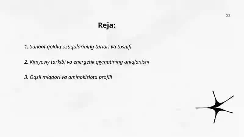 Sanoat qoldiq ozuqalarninh ozuqaviy qiymati va xayvonlarni oziqlantirishdagi axamiyati 2