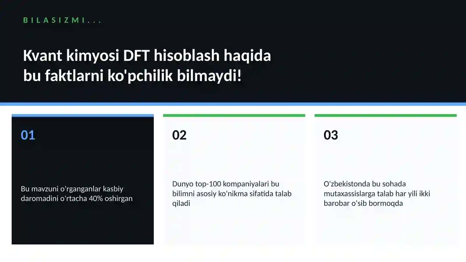 Kvant kimyosi DFT hisoblash 2