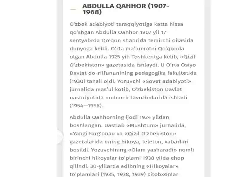 Abdulla Qahhor 2