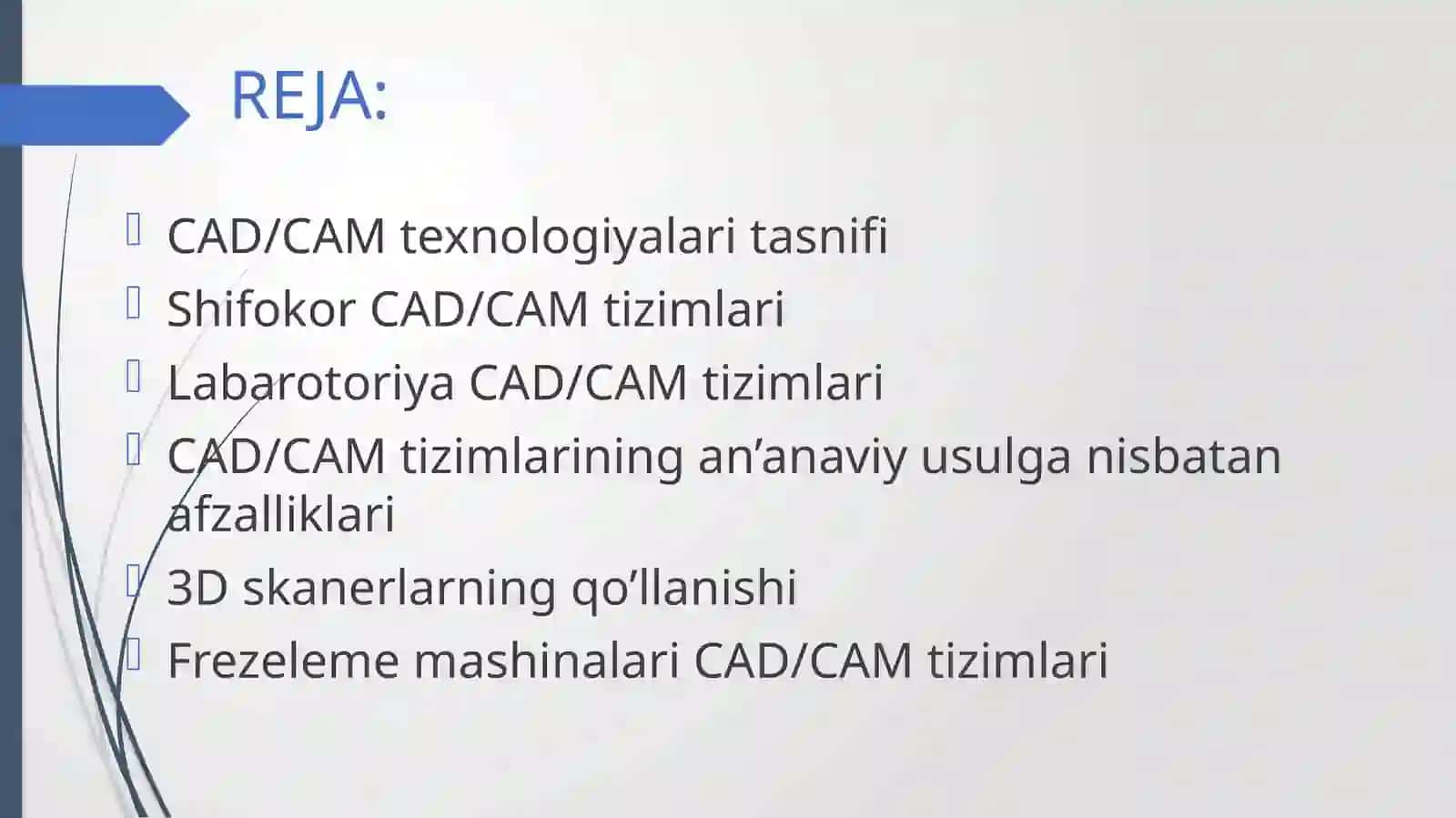 CAD/CAM texnologiyasi 2