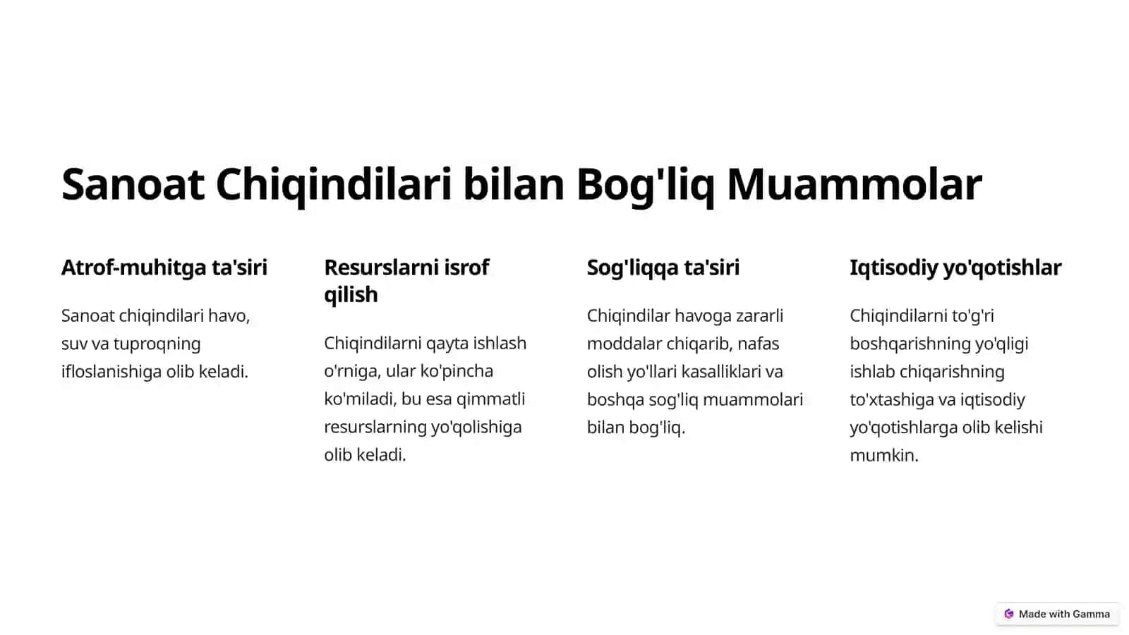 Sanoat Chiqindilari: Yigʻish va Qayta Ishlash 2