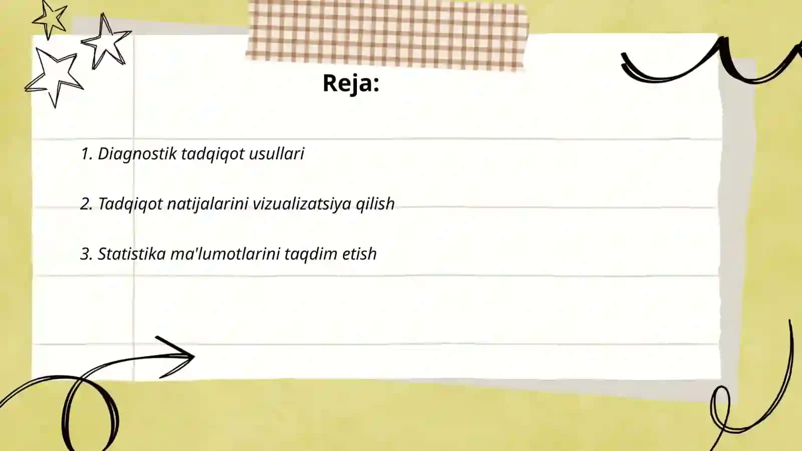 Diagnostik tadqiqot natijalarini taqdim etish metodikasi 2
