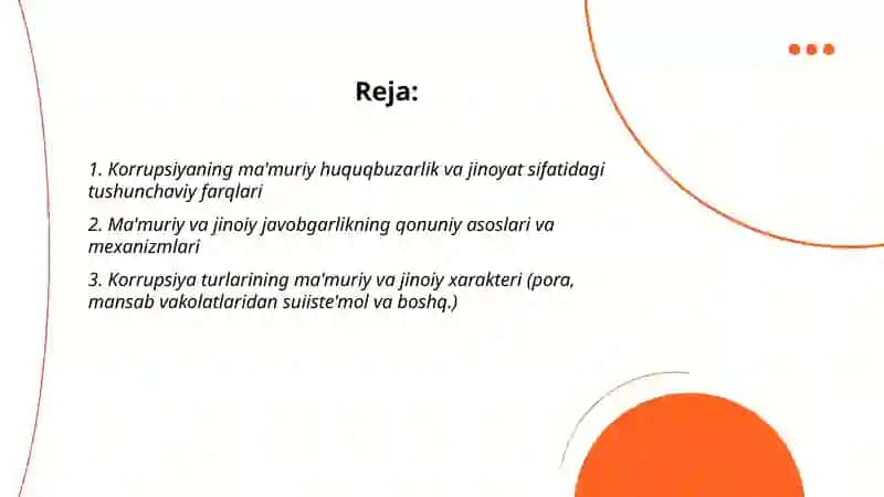 Korrupsiyaning ma'muriy huquqbuzarlik va jinoyat sifatidagi tushunchaviy farqlari 2