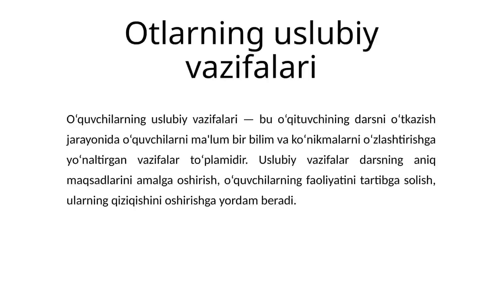 Morfologik Vositalar va Ularning Uslubiy Vazifalari 2