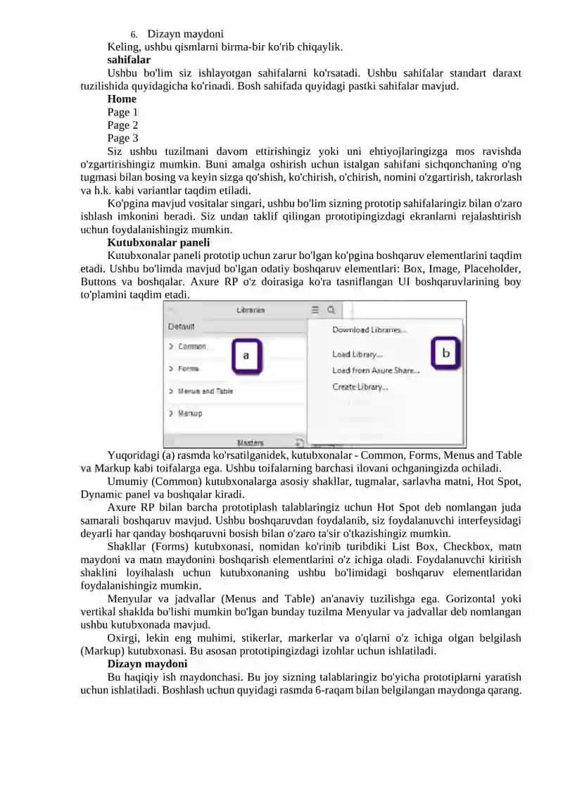 Axure RP - foydalanuvchi interfeysi 2
