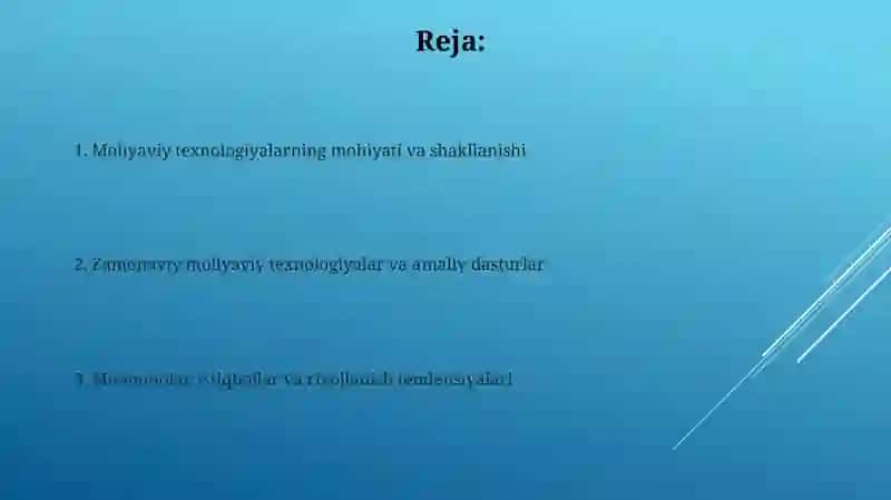 Moliyaviy texnologiyalarning mohiyati,shakillanishi va hozirgi holati 2
