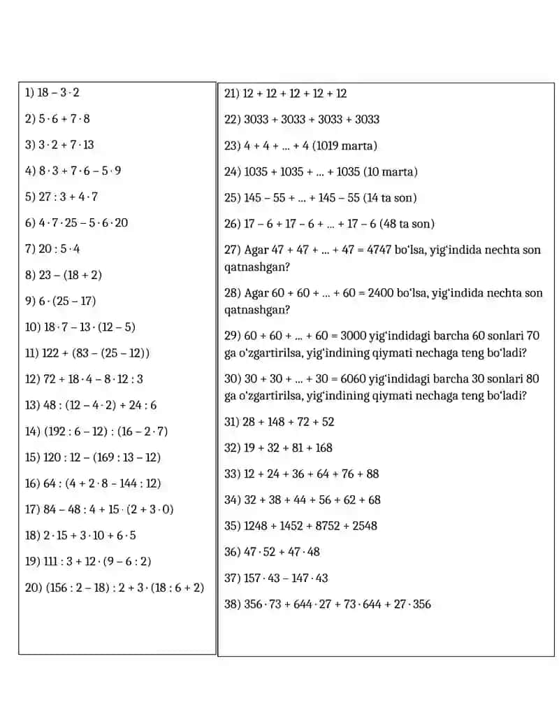 0 dan matematika 2