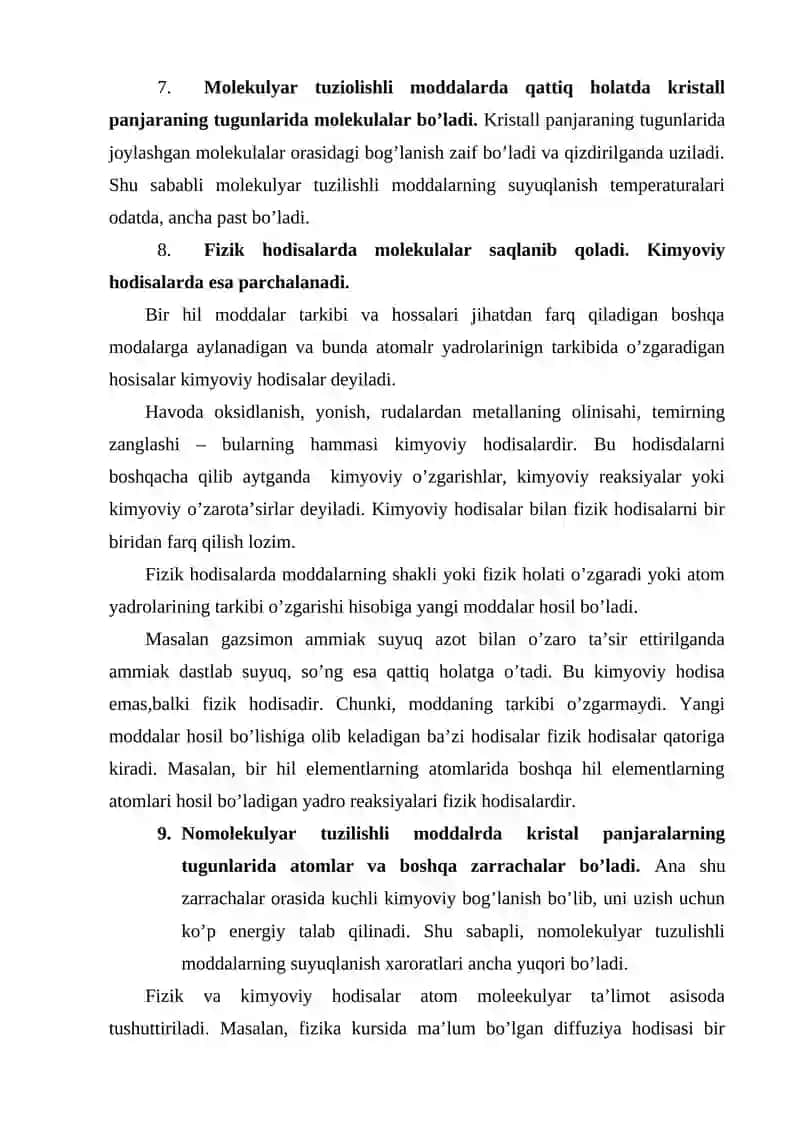 Kimyoda atom-malekulyar talimot 2