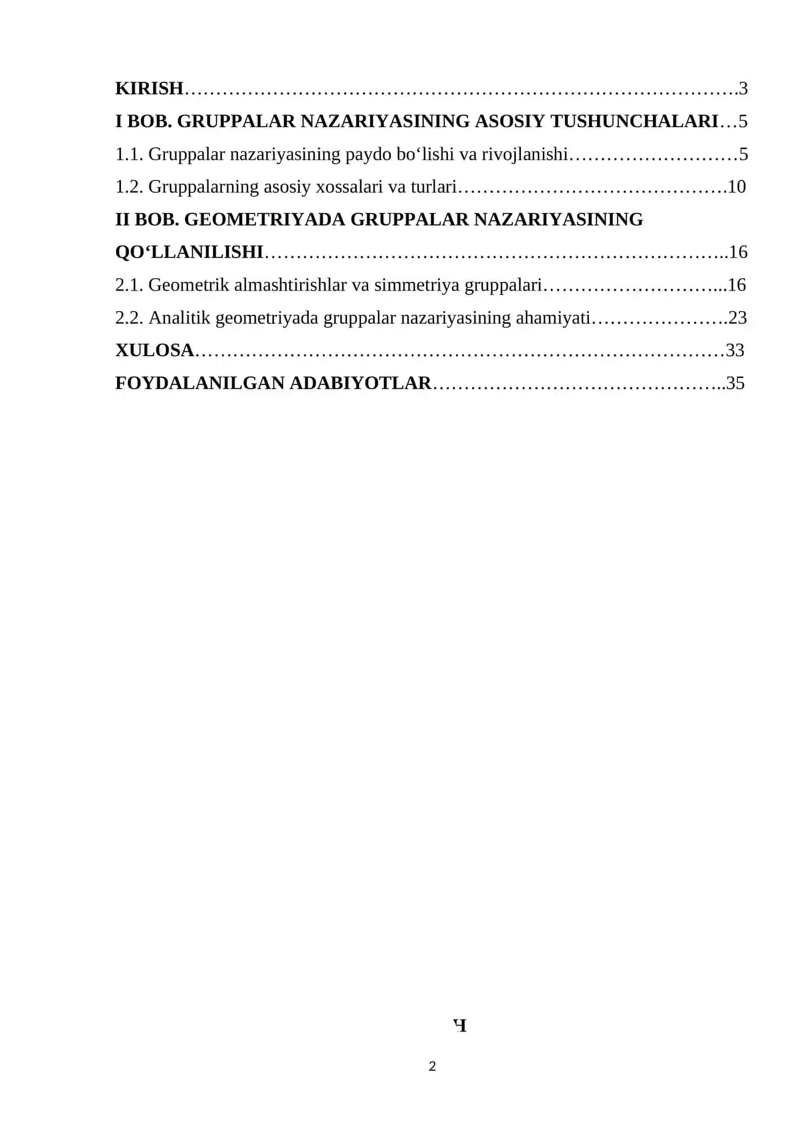 Gruppalar va geometriya 2