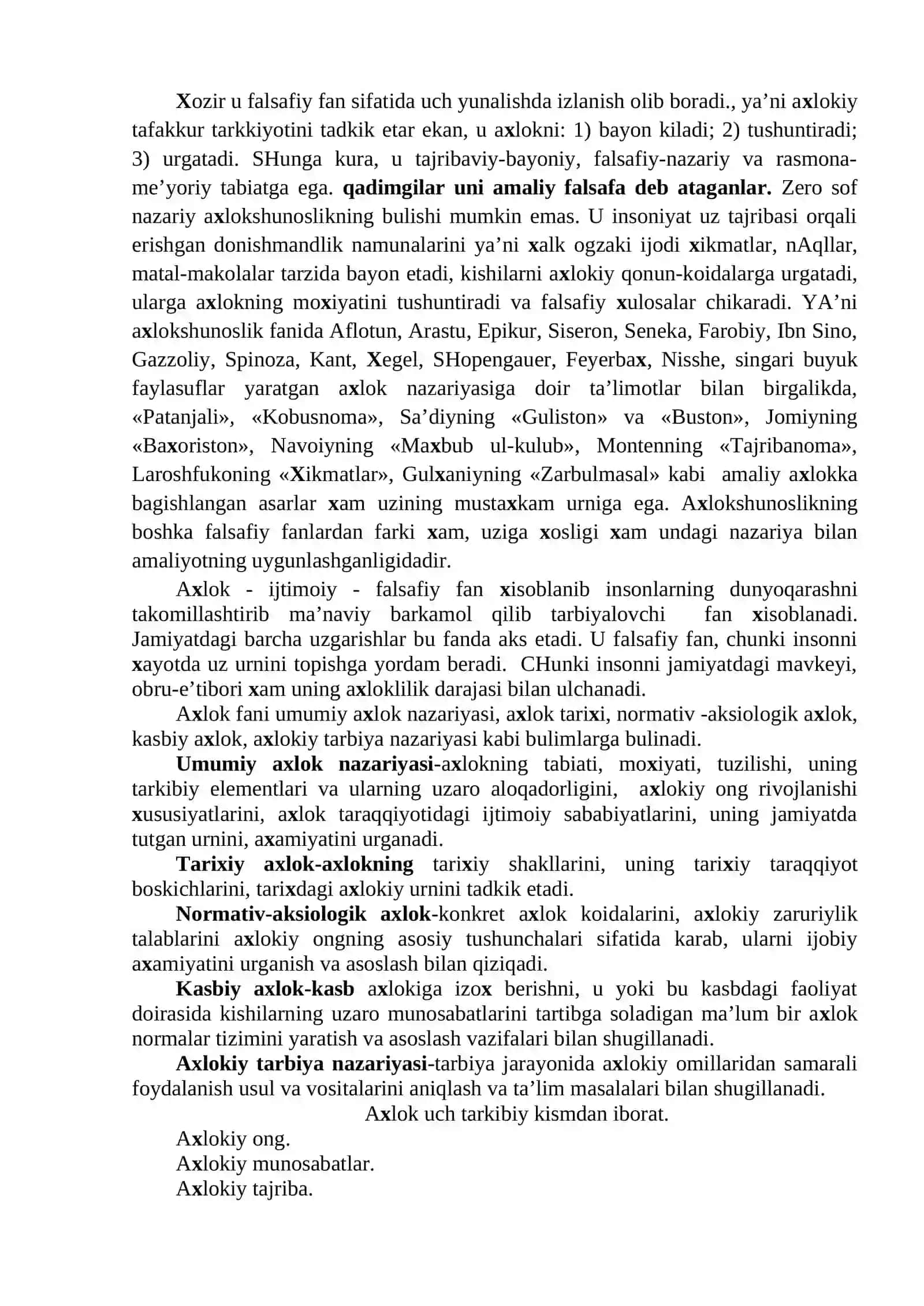 Axloqiy qadriyatlar falsafasi. Sog`lom turmush 2