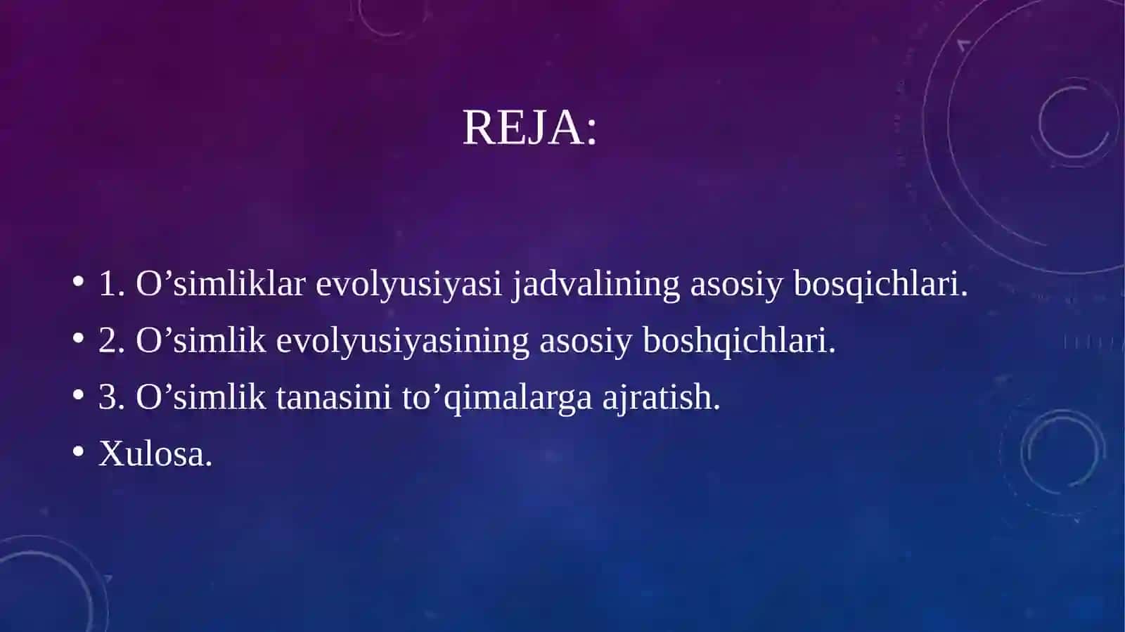 O’simliklar evolyusiyasining asosiy bosqichlari3-22-Abdumalikova Dinora 2