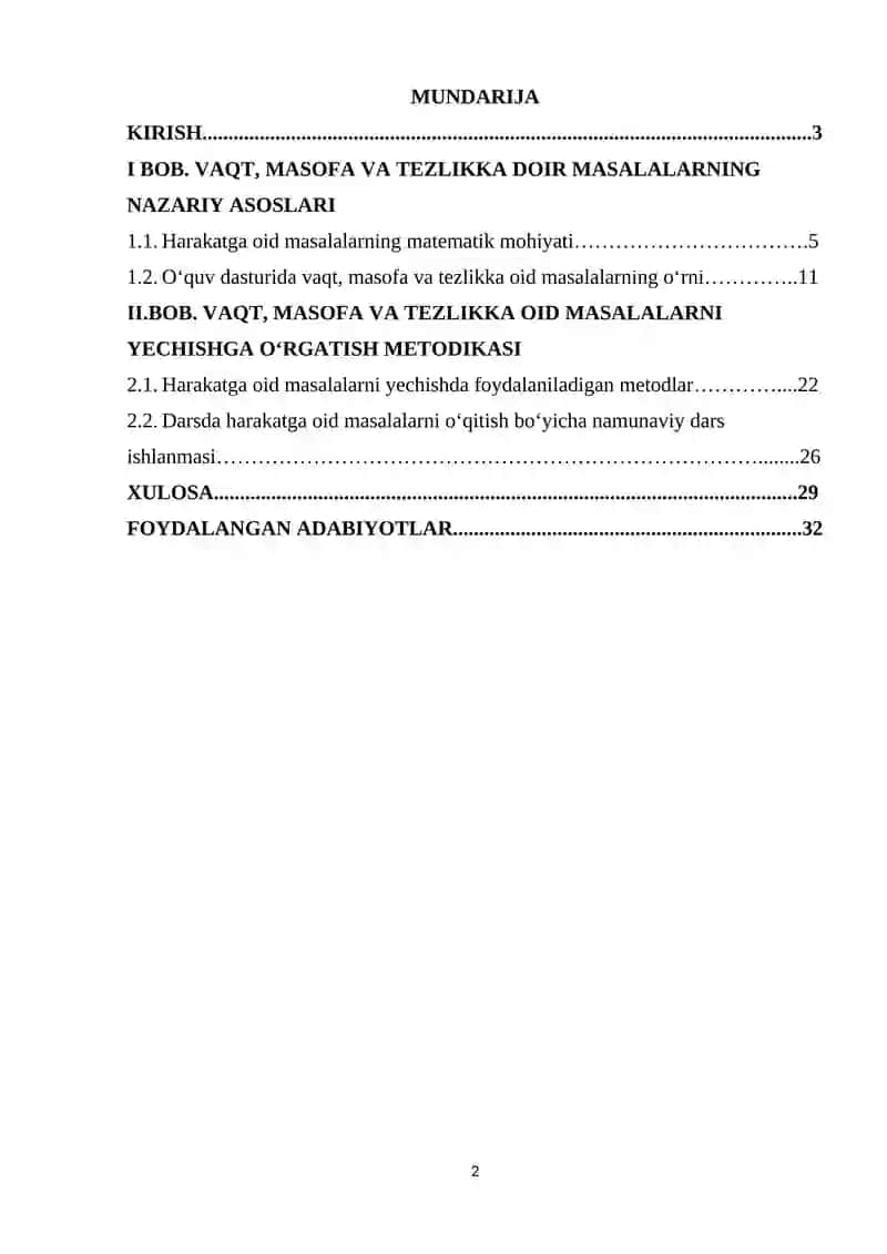 Matematika o'qitishda vaqt, masofa va tezlikka doir masalalar yechishga o'rgatish metodikasi.docx 2