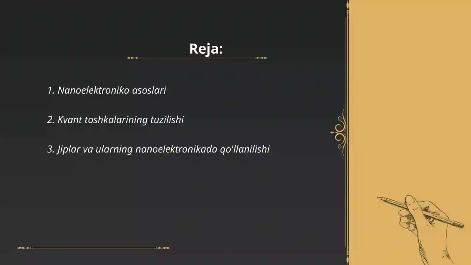 Nanoelektronika materiallari. Kvant toshkalar, jipler ha'm uralar 2