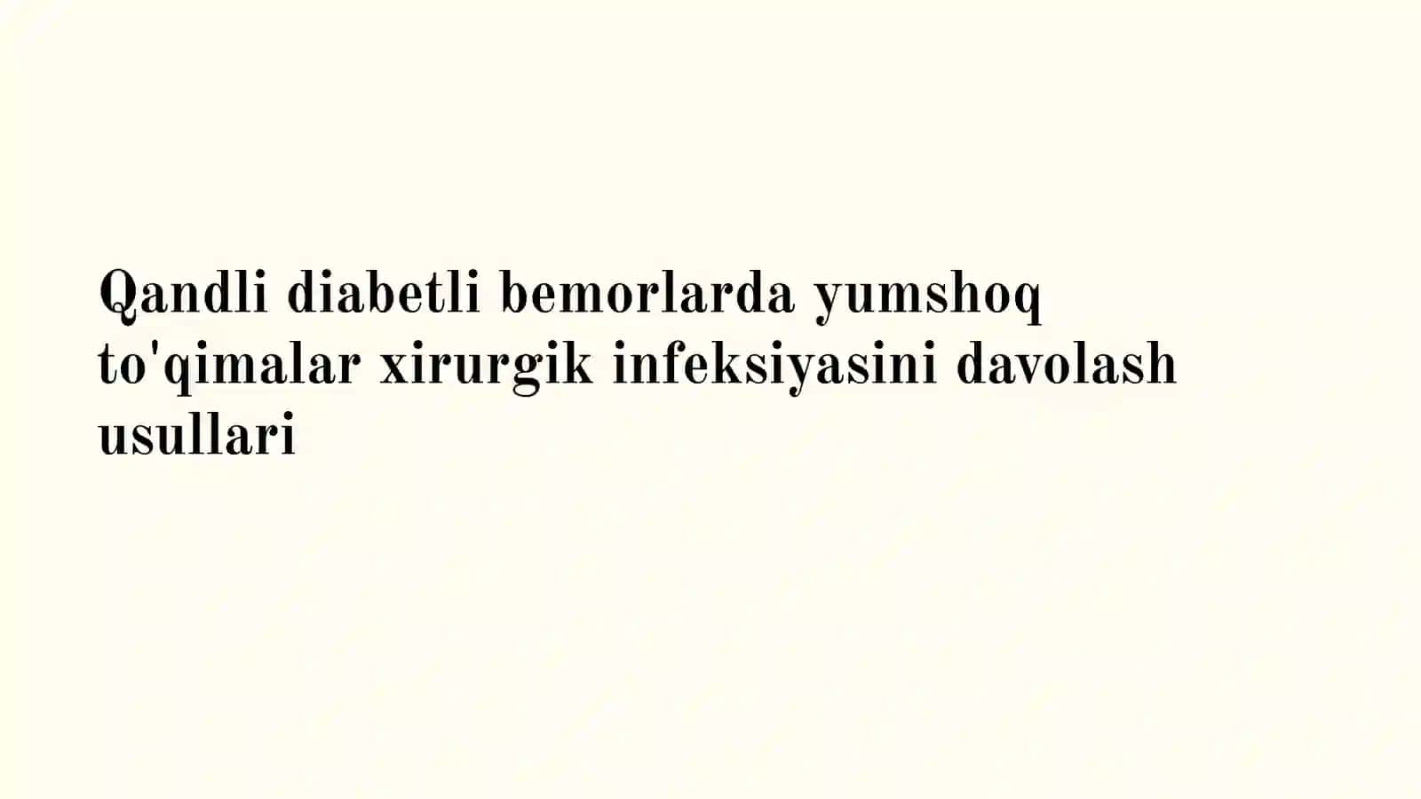 Qandli diabet va uning patofizologiyasi 2