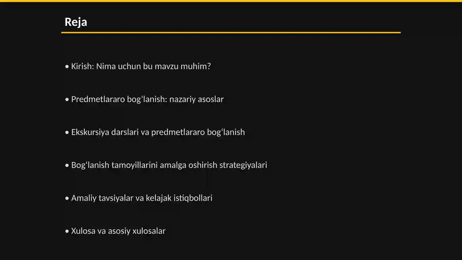 Ekskursiya darsi davomida predmetlararo bog‘lanish 2