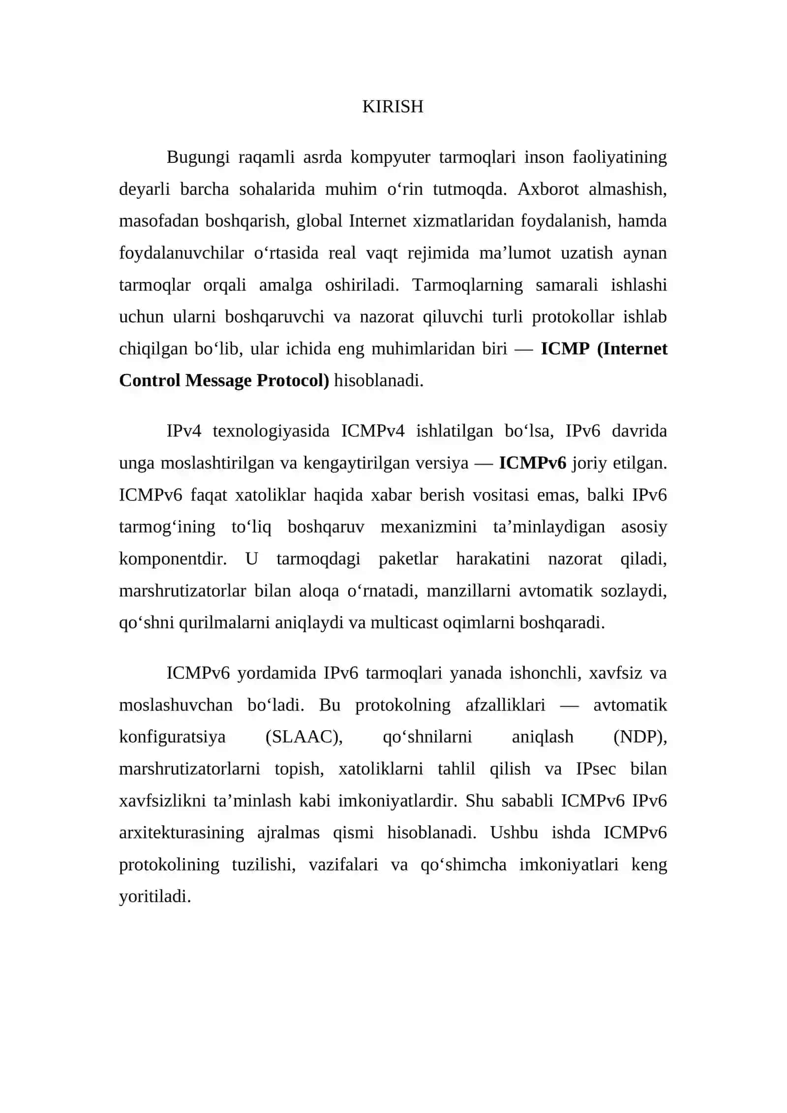 ICMPv6 protokoli 2