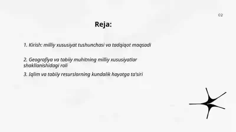 Milliy xususiyatni shakllantiruvchi ta'ʼsir etuvchi omillar slayd taqdimoti 2