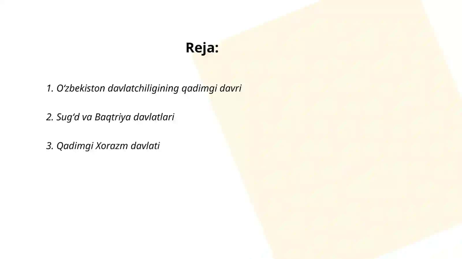 Oʻzbekiston davlatchiligining shakllanishi va taraqqiyot bosqichlari 2