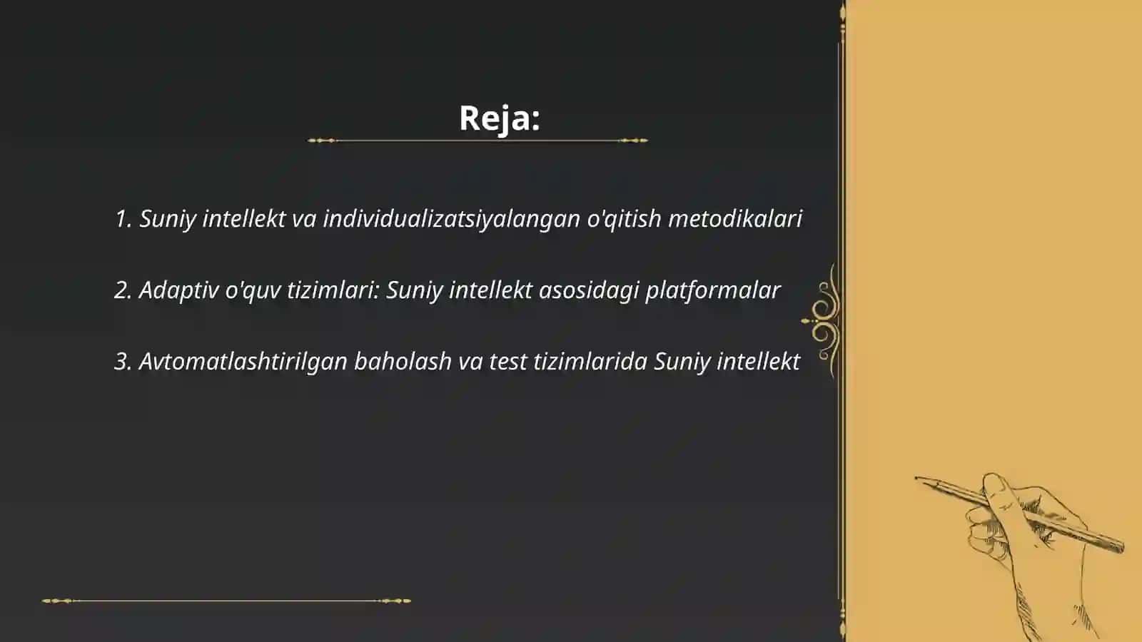 Suniy intellekt va individualizatsiyalangan o'qitish metodikalari 2