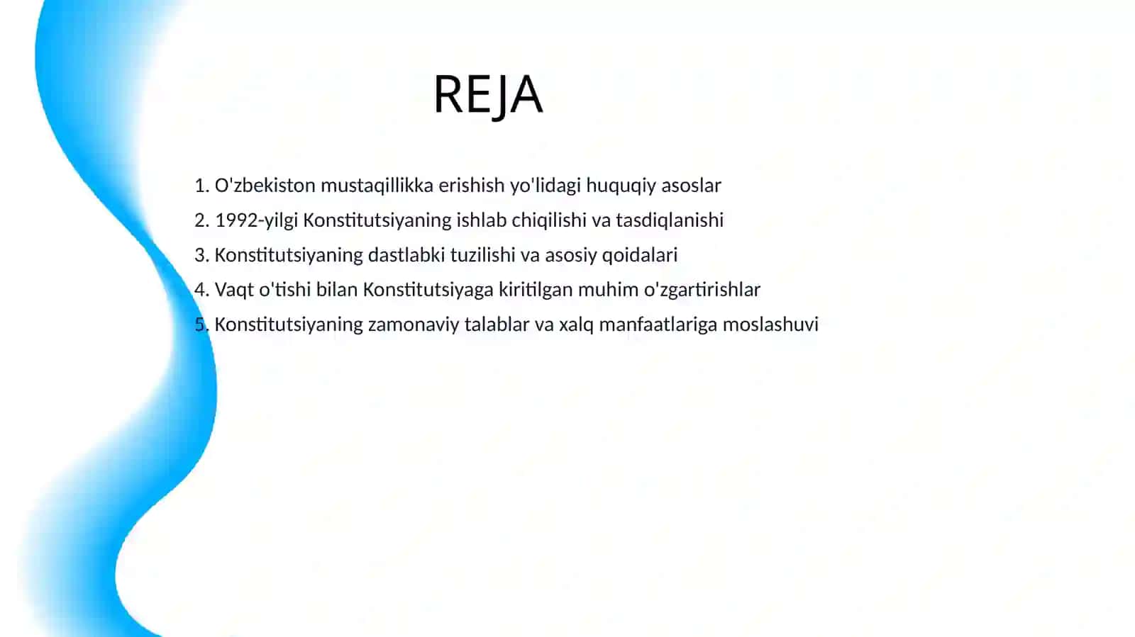 O'ZBEKISTON RESPUBLIKASI KONSTITUTSIYASINING YARATILISHI VA TAKOMILLASHUVI 2