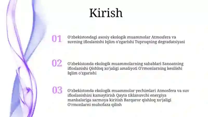 O'Zbekistonda Ekologik Muhit Muammolar Va Yechimlar 2