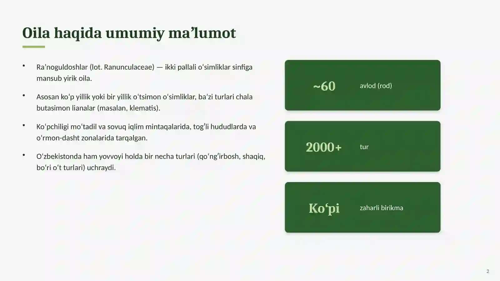 botanika fanidan taqdimot 2