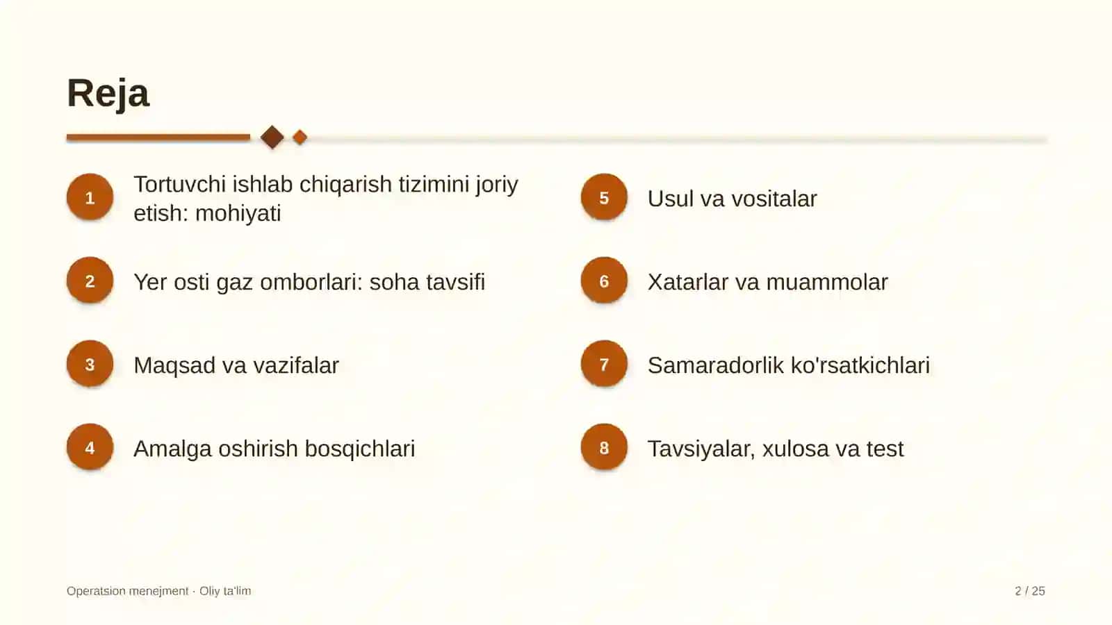 Yer osti gaz omborlarida tortuvchi ishlab chiqarish tizimini joriy etish 2